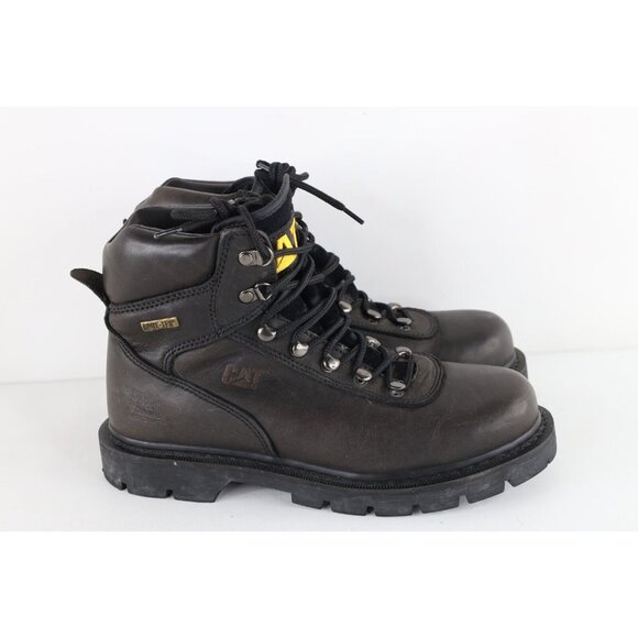Vtg 90s Cat Caterpillar Men 8M Distressed Goretex Leather Waterproof Work Boots main image 12
